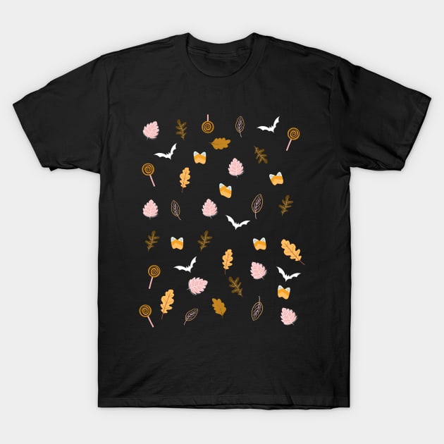 Fall Pattern T-Shirt by Double E Design